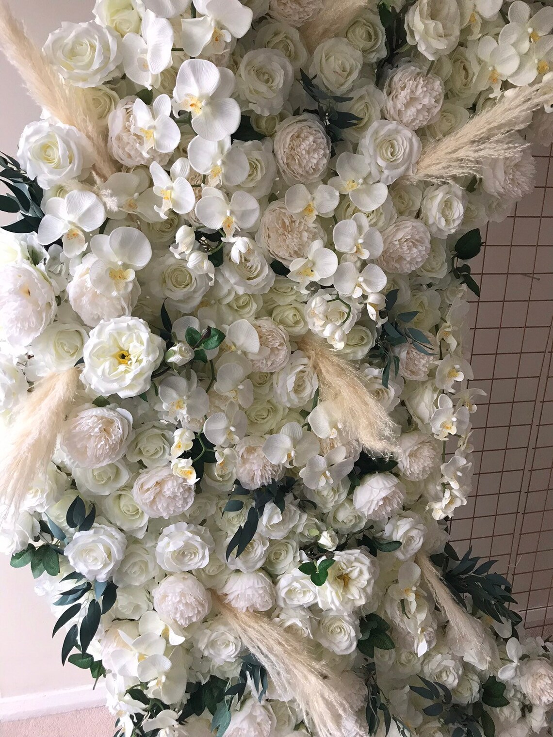 Mesh Gold Arch Flower Wall Floral Wall Flower Swag Arch Etsy