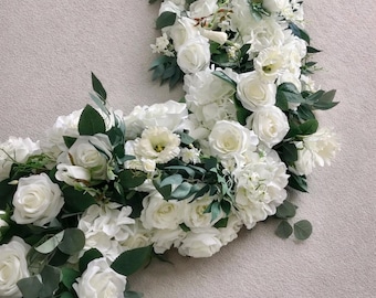 Ivory Silk Wedding Flower Garland: Arch Decor
