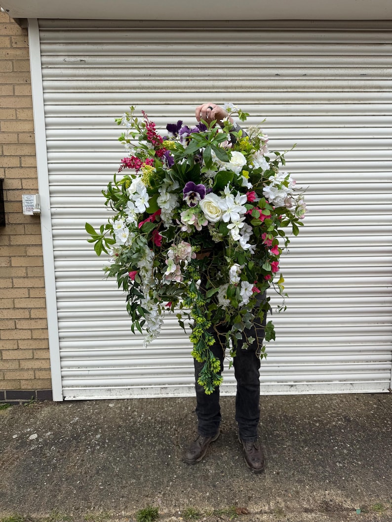 extra large flower basket, artificial flower basket