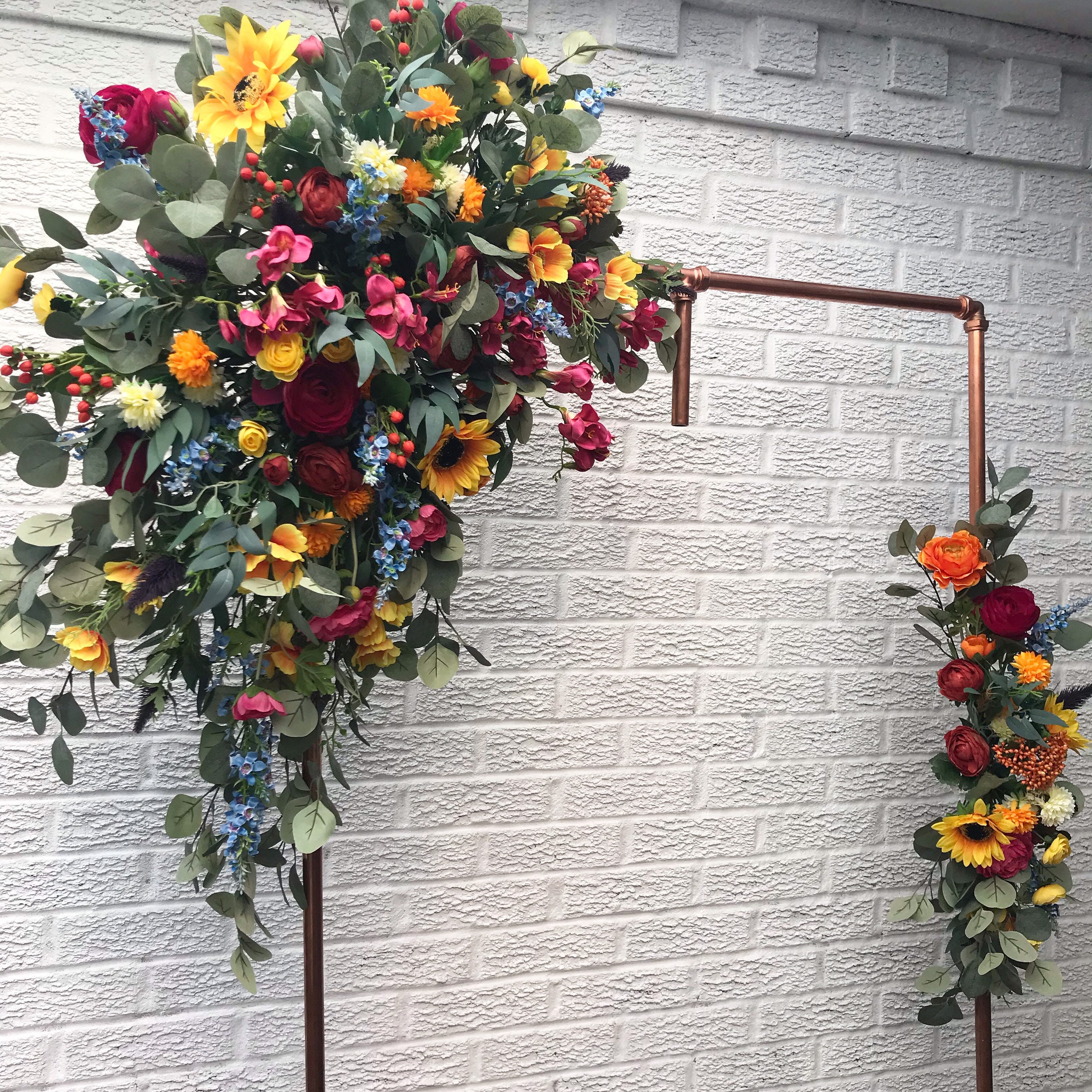 Wild Wedding Arch, Flower Arch, Flower Swag, Floral Arch Arbor, Chuppah Flowers, Boho Wedding Decor