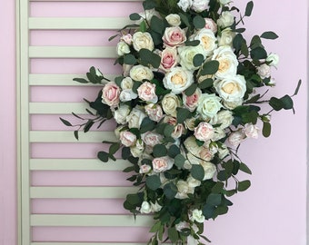 Flower arch, Floral arch, Flower arbor, Arbor swag, Arch swag, Floral swag, Boho wedding, Rustic wedding, Floral arbor, Wedding arch