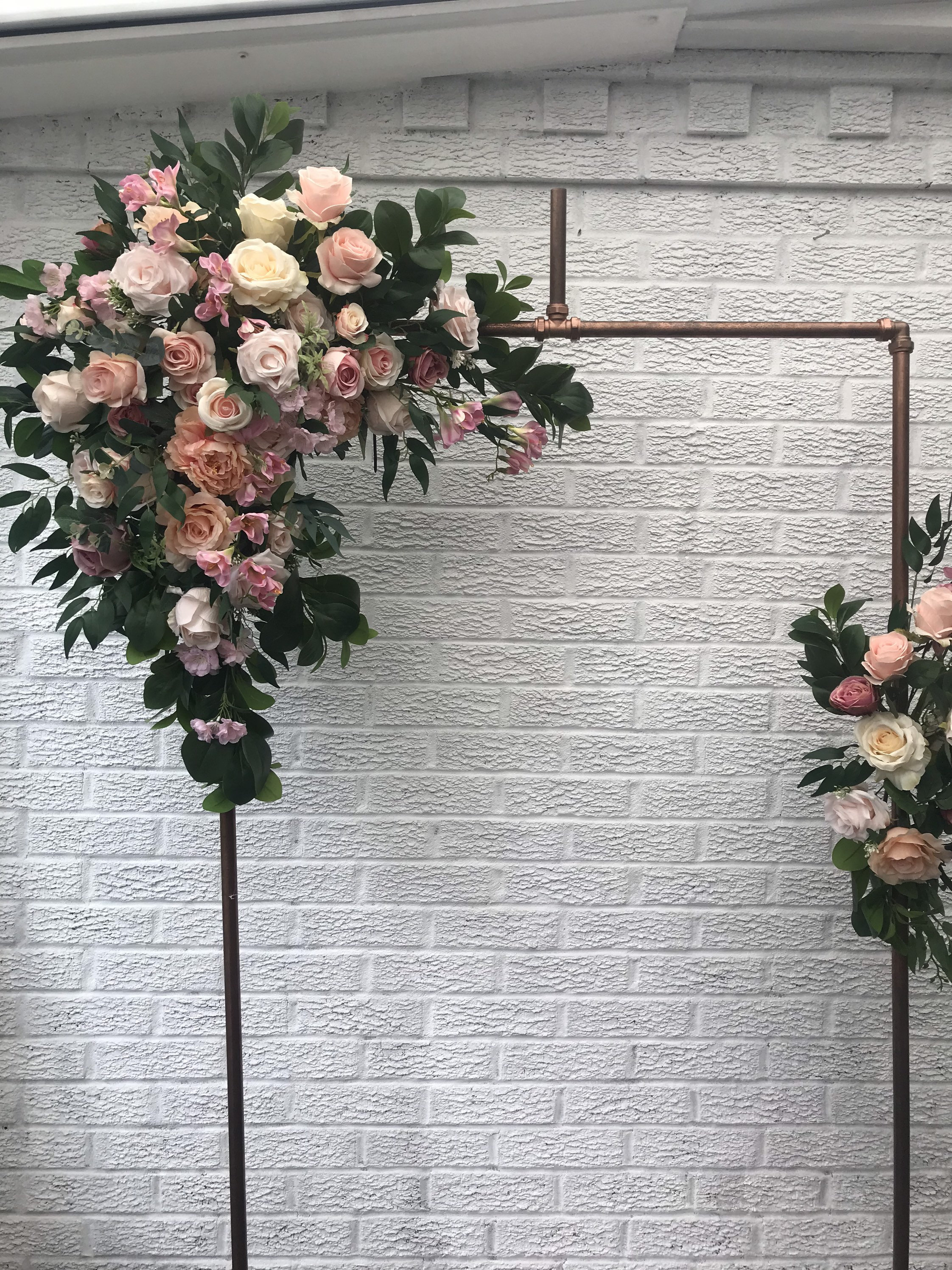 Pastel Blush Flower Arch, Floral Arch Arrangement, Wedding Swag, Flower Flowers