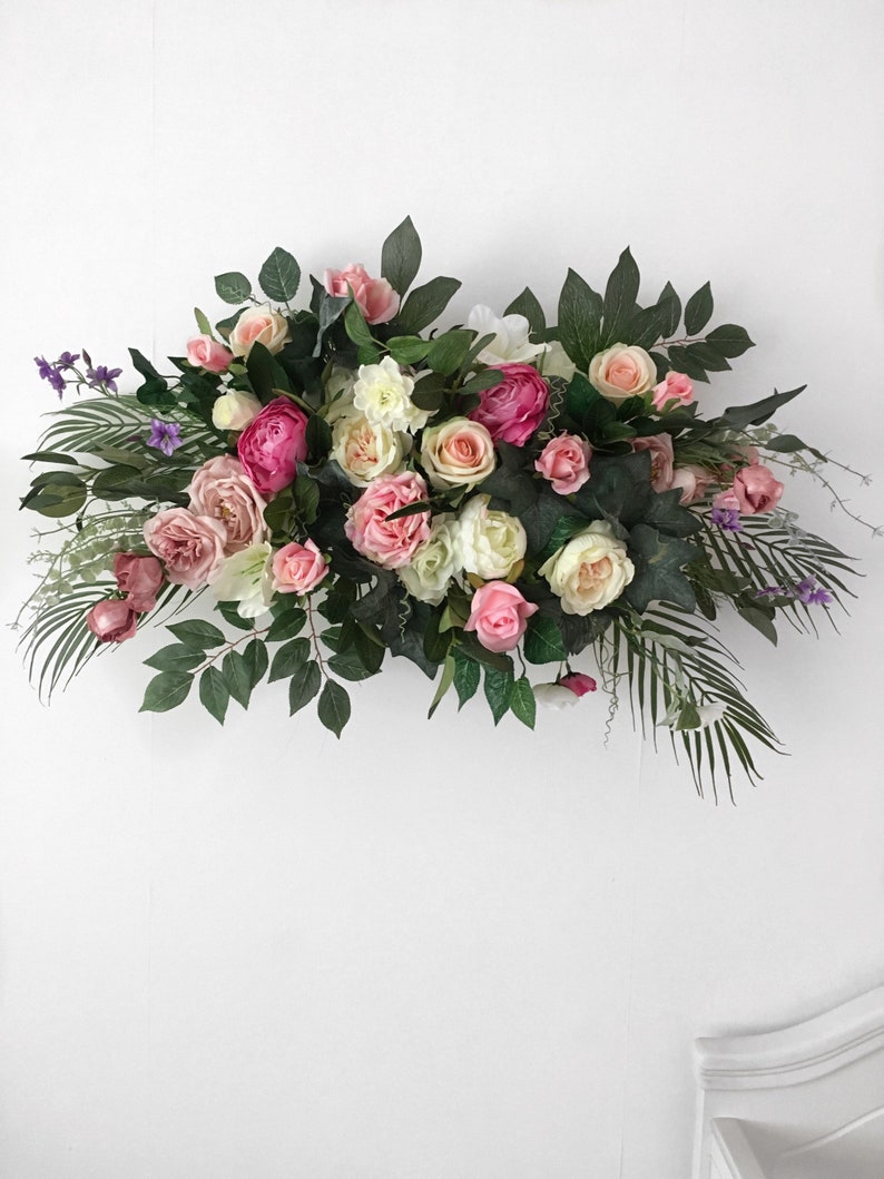 Boho Flowers Arch Swag Wedding Arch Floral Arch Floral Etsy