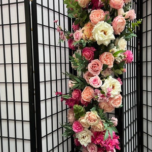 Pink Flower Garland, Blush Pink Garland, Artificial Flower Garland ...