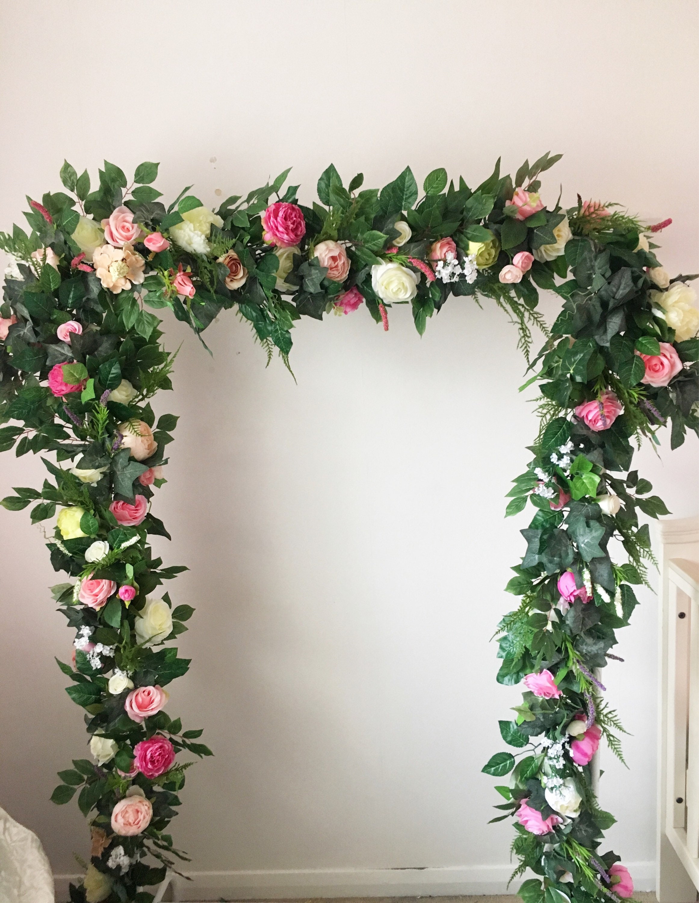 Wedding Flower Arch Arch Garland Floral Arch Floral Swag Etsy