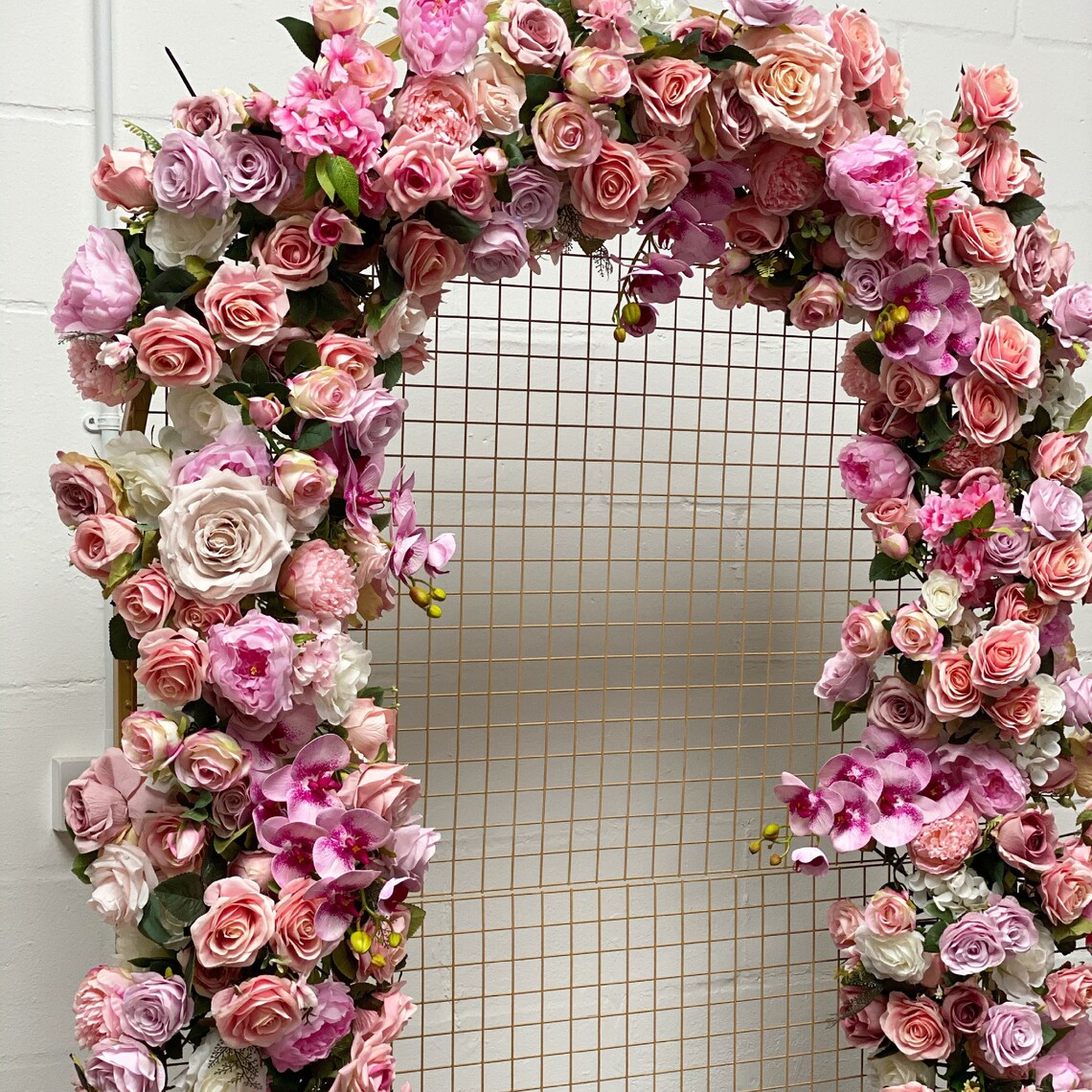 Pink Flower Garland for Arch Flower Garland Pink Artificial Etsy
