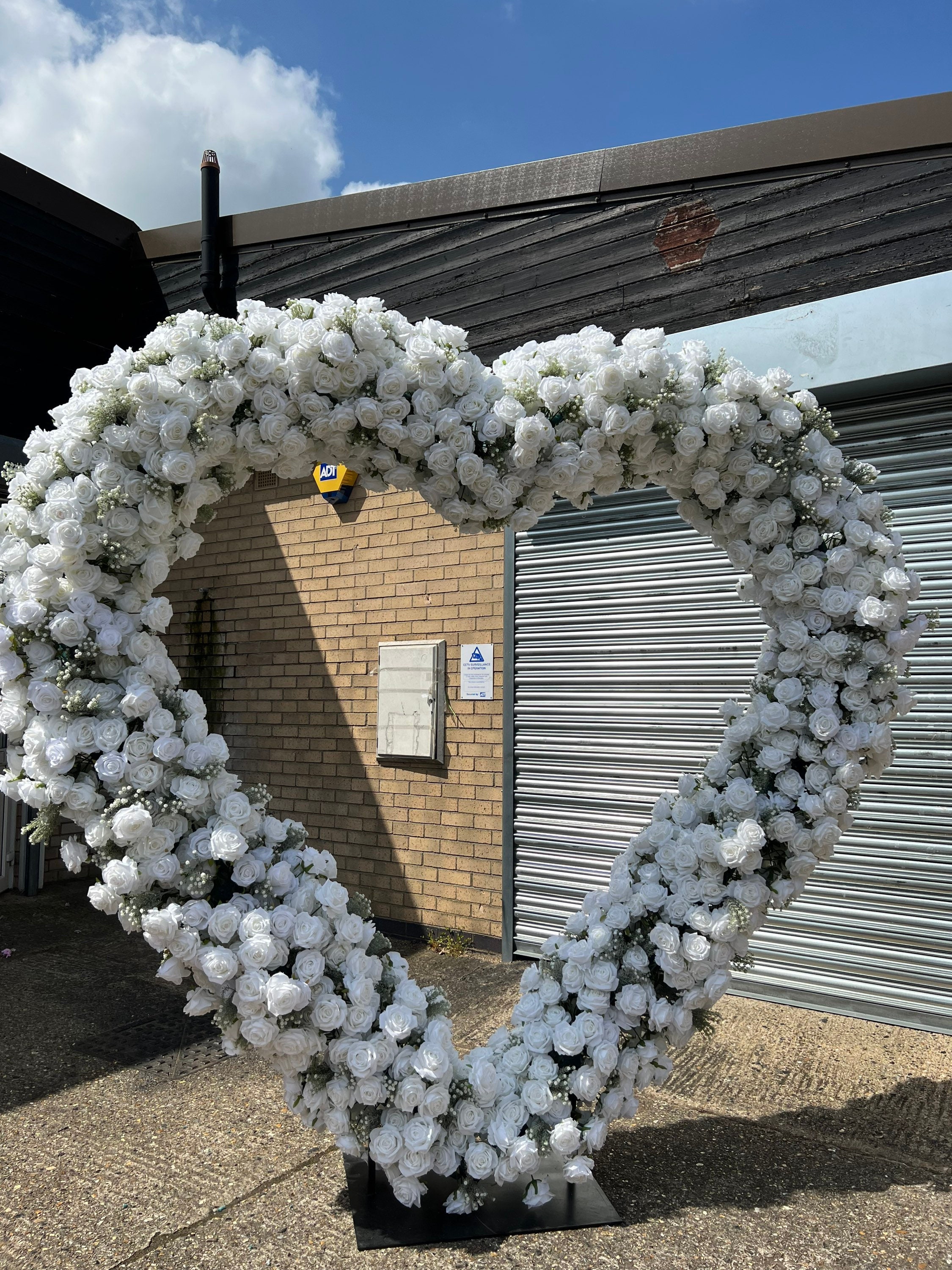 Luxe Heart Shape Frame, Wedding Heart Frame, White Roses Frame