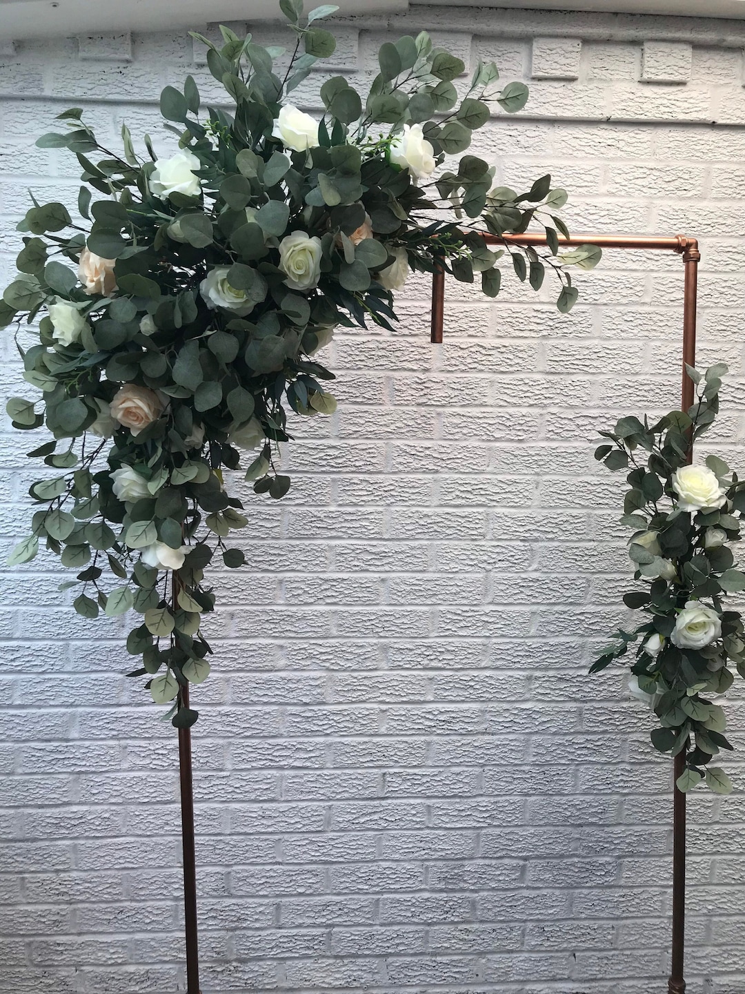 Elegant Wedding Arch Flowers with Eucalyptus & Graceful Design