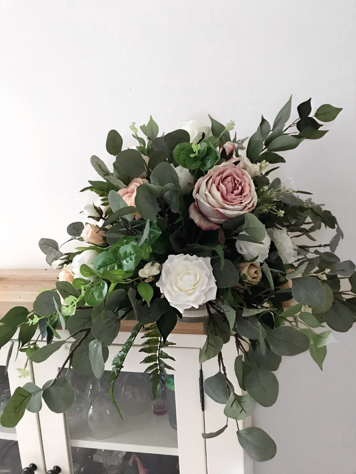 Barrel Wedding Centrepiece, Flower Table Arrangement, Wine Barrel Flowers, Rustic Centerpiece