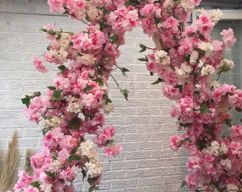 Pink Cherry Blossom Garland Wedding and Home Decor