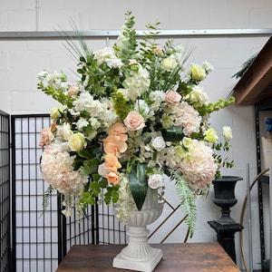 Luxe Large Silk Flower Urn: Wedding Centerpiece