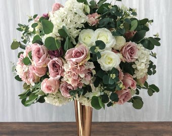 Dusty Pink Hochzeit Blume Herzstück künstliche Tischdekoration