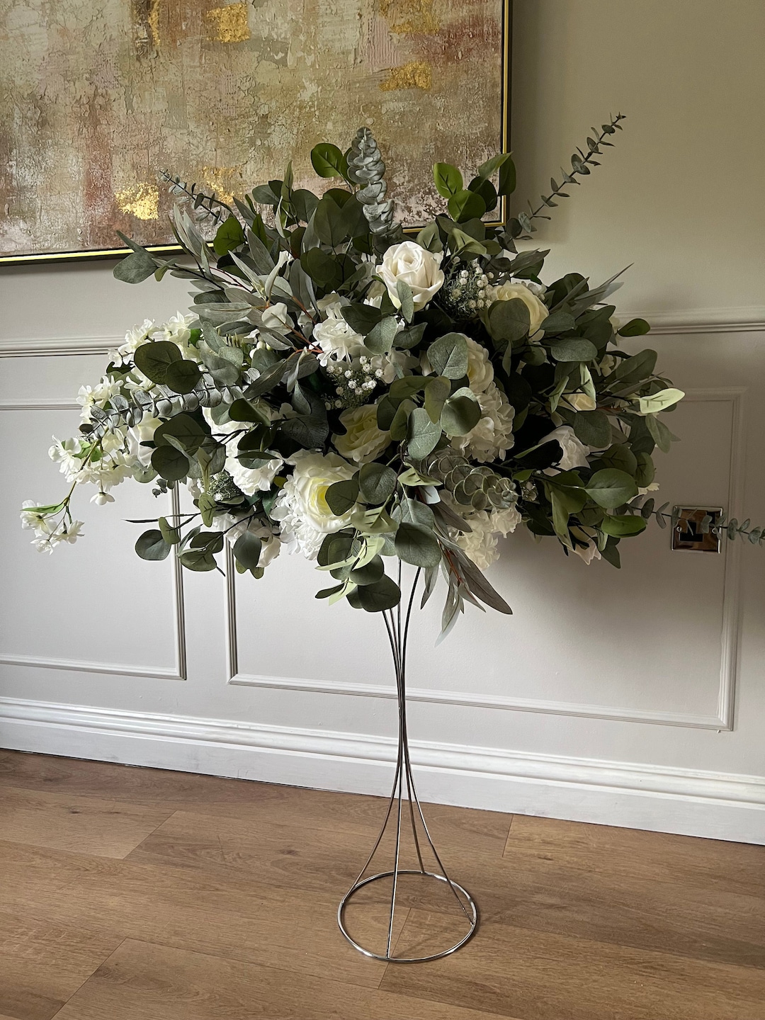 SOMYTING Ghirlanda Fiori Artificiali - Rose E Eucalipto Per Matrimoni E Decorazioni