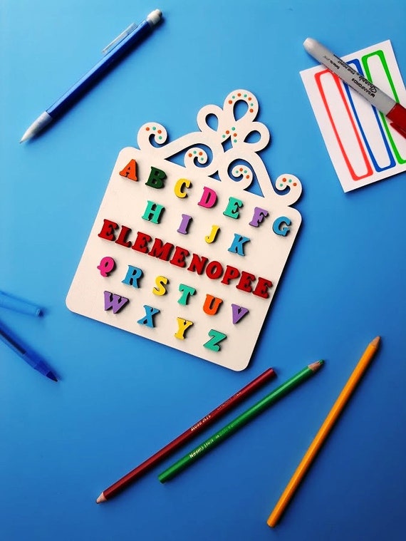 Abc Nursery Wall Art Abc Wall Decor Preschool Teacher Gift Etsy