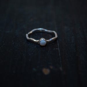 Opal Ring, Silver 925, Size 6.5