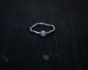 Opal Ring, Silver 925, Size 6.5