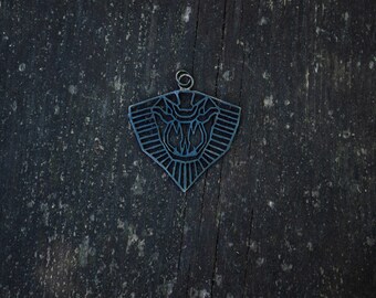 Handmade Silver Serpent Pendant - Oxidized or White Silver