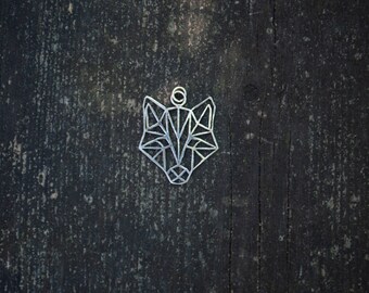 Handmade Sterling Silver Wolf Pendant, 925 Silver Chain