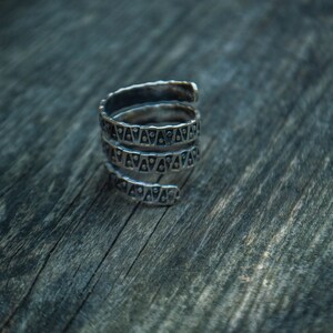 Viking silver spiral ring