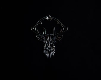 Handmade Sterling Silver Deer Pendant, 925 Chain