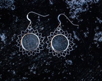 Medieval coin earrings