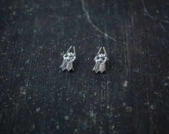 Sterling Silver Fly Earrings, Lost Wax Casting