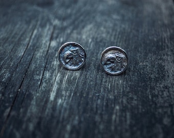Sterling Silver Eagle Cufflinks: Lost Wax Cast, Polished Finish