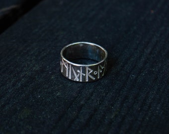 Customizable Rune Ring - Scandinavian Edda, Old Norse