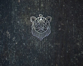 Handmade Sterling Silver Bear Pendant, 925 Chain Included