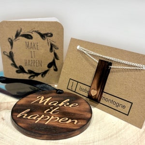 Ensemble Cadeau, Collier Coeur, Carte et Ornement Make it Happen