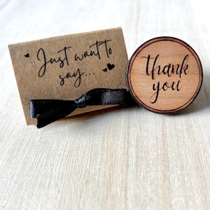 Wooden pocket hug Just want to say... thank you with gift wrapping. Positivity token, lucky charm, comforting, thanks