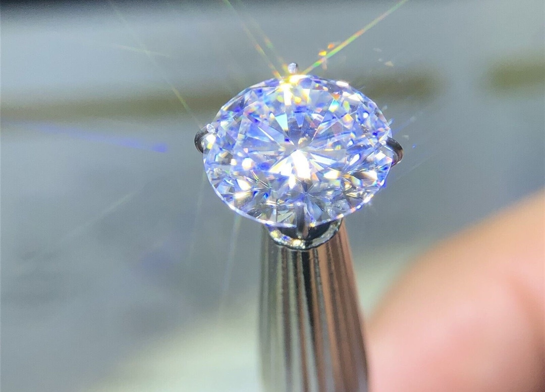 GRA Certified Loose Round Cut Moissanite D Color Flawless 9 Mm - Etsy