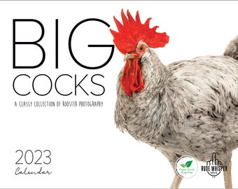 Big Cocks 2023 Wall Calendar - A Classy Collection of Rooster Photos | Rooster Art - Unique Funny Gift