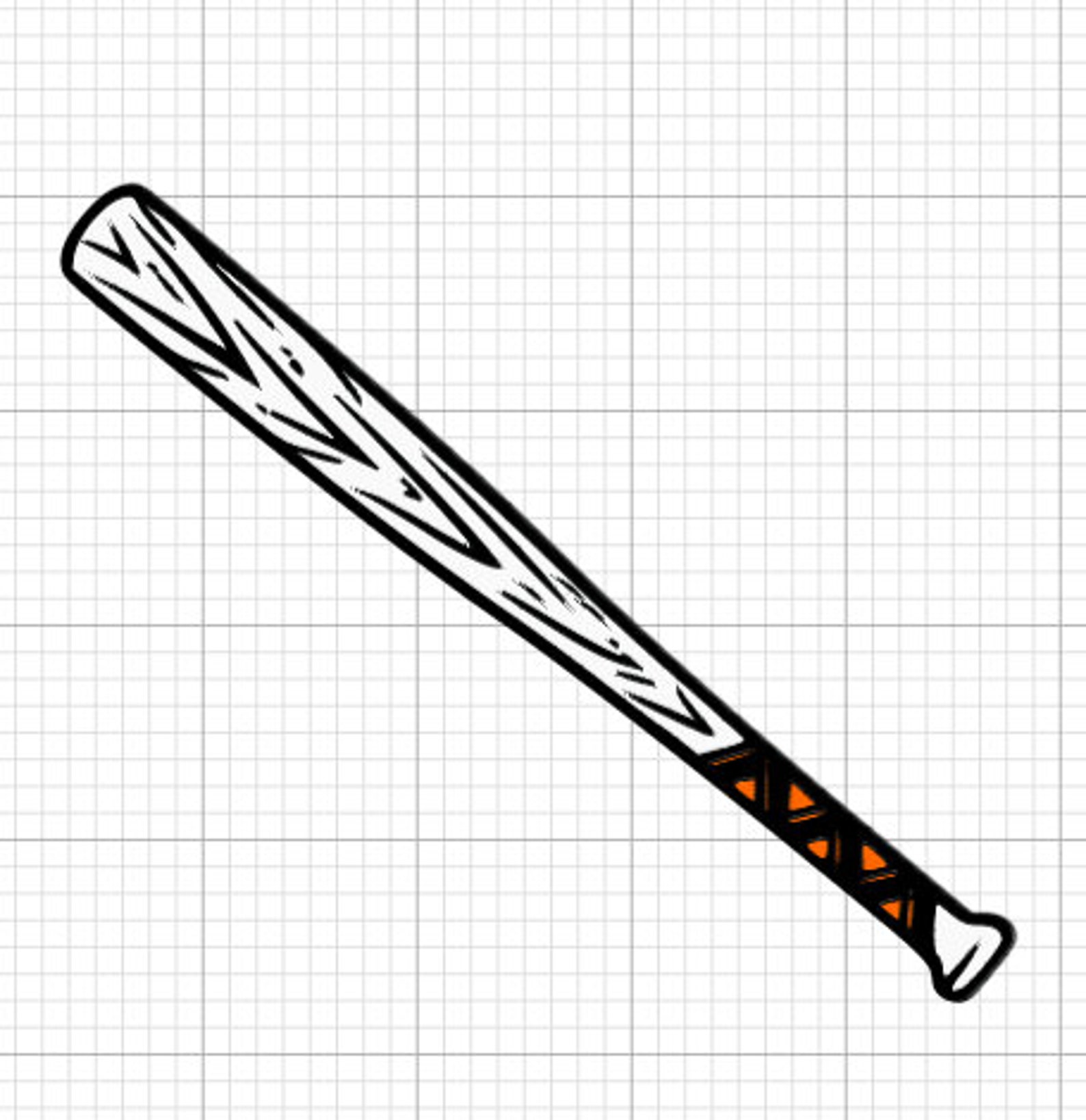 Baseball or Softball Bat SVG DIGITAL File 2 Files One for HTV and the