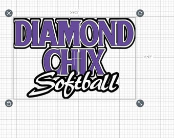 Diamond Chix Softball SVG DIGITAL FILES