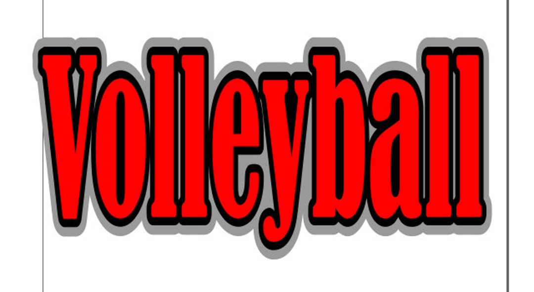 3 Layer Volleyball Word SVG DIGITAL FILE Etsy