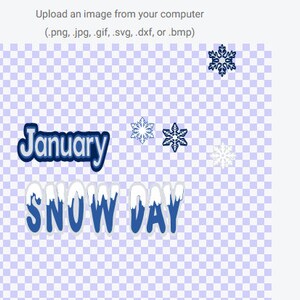 Layered January word and snowflakes SVG DIGITAL FILE