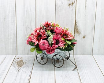 Fall Centerpiece-Fall arrangement-Fall table decor-Fall floral arrangement-Harvest Centerpiece-Floral arrangement-Thanksgiving-Autumn Decor