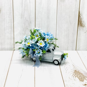 Spring Centerpiece-Table Centerpiece-baby boy Centerpiece-Easter Table Decor-Truck Centerpiece-Vintage Truck-Spring Table Arrangement
