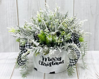 Christmas Centerpiece-Table Centerpiece-Farmhouse Christmas Centerpiece-Christmas Arrangement-Christmas Decor-Winter Centerpiece