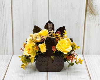 Fall Centerpiece-Fall arrangement-Fall table decor-Fall floral arrangement-Harvest Centerpiece-Floral arrangement-Thanksgiving-Autumn Decor