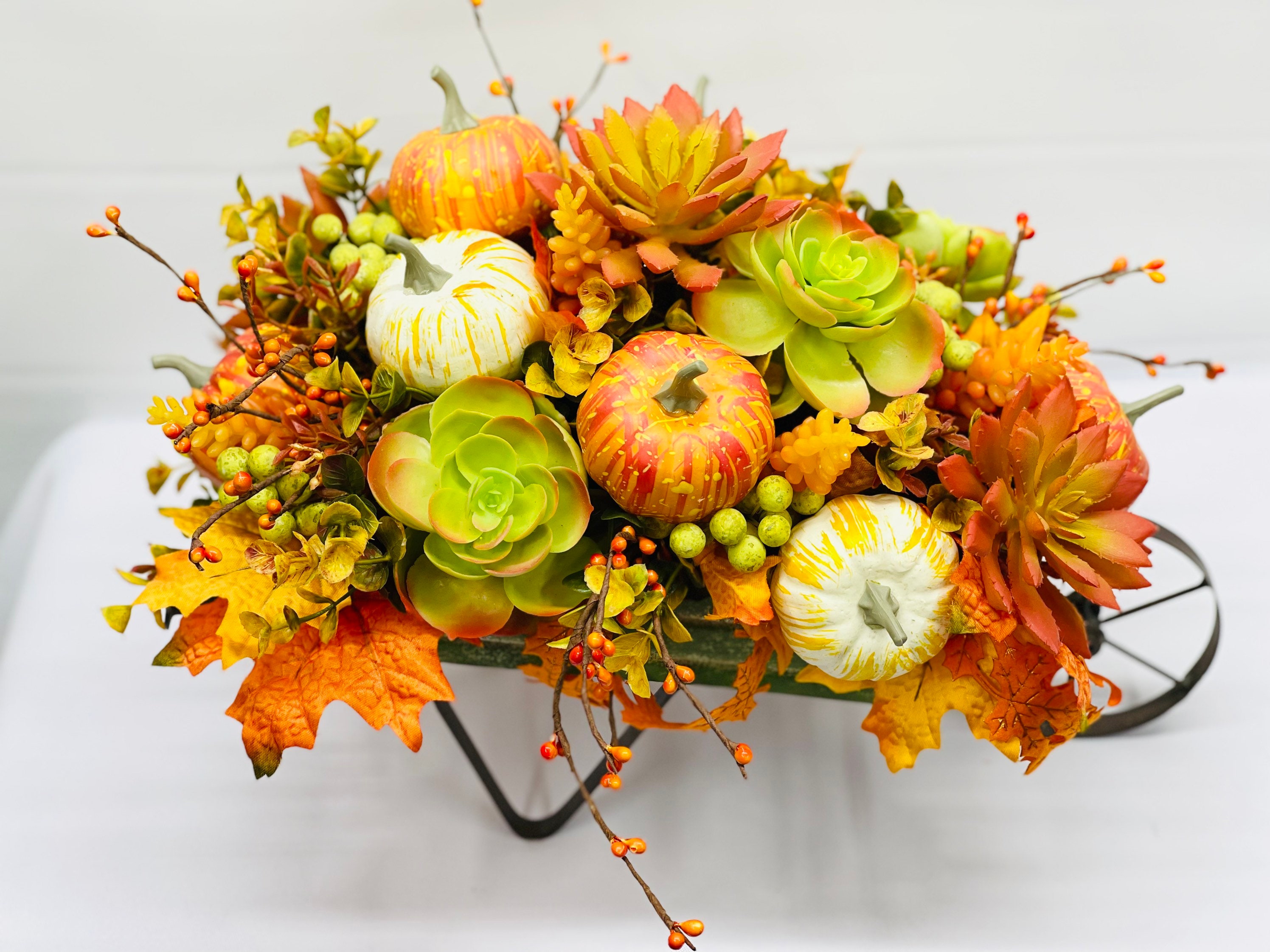 Fall Centerpiecefall Arrangementfall Table Decorfall Floral Etsy