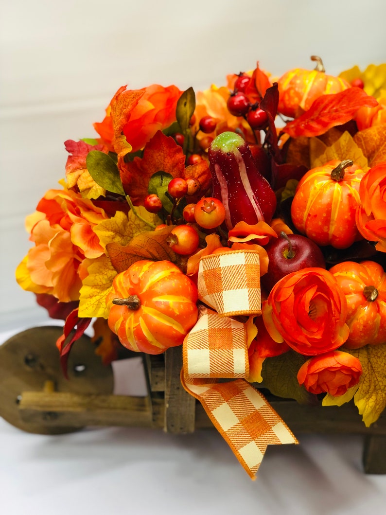 Fall Centerpiecefall Arrangementfall Table Decorfall Floral Etsy