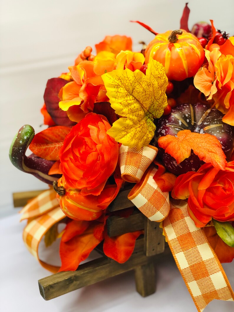 Fall Centerpiecefall Arrangementfall Table Decorfall Floral Etsy