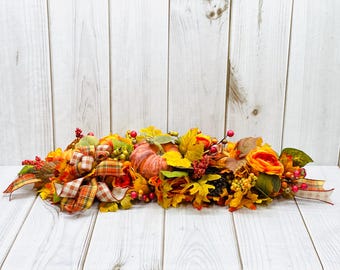Fall Centerpiece-Fall arrangement-Fall table decor-Fall floral arrangement-Harvest Centerpiece