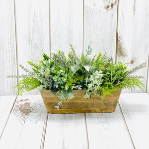 Table Centerpiece-Farmhouse Centerpiece-Farmhouse Table Decor-Greenery Centerpiece-Floral Centerpiece-Neutral Centerpiece