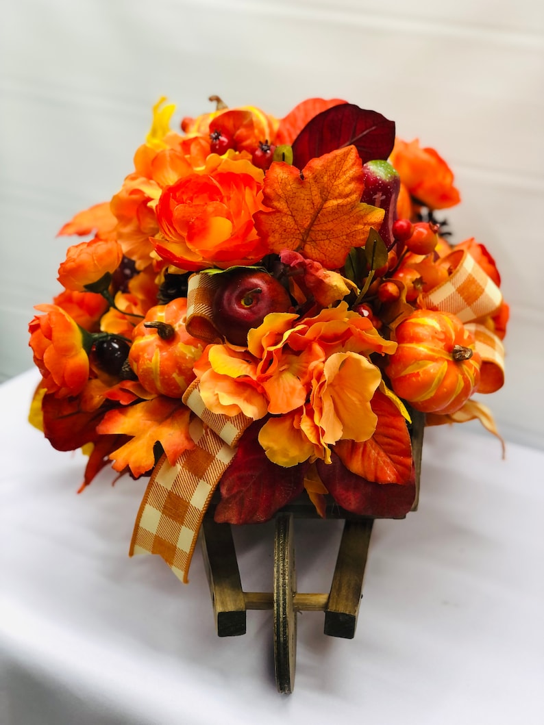 Fall Centerpiecefall Arrangementfall Table Decorfall Floral Etsy