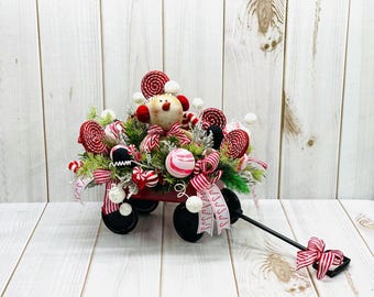Christmas Centerpiece-Table Centerpiece-Christmas Arrangement-Christmas Decor-Table Accent-Table Decor-Candy Cane Centerpiece