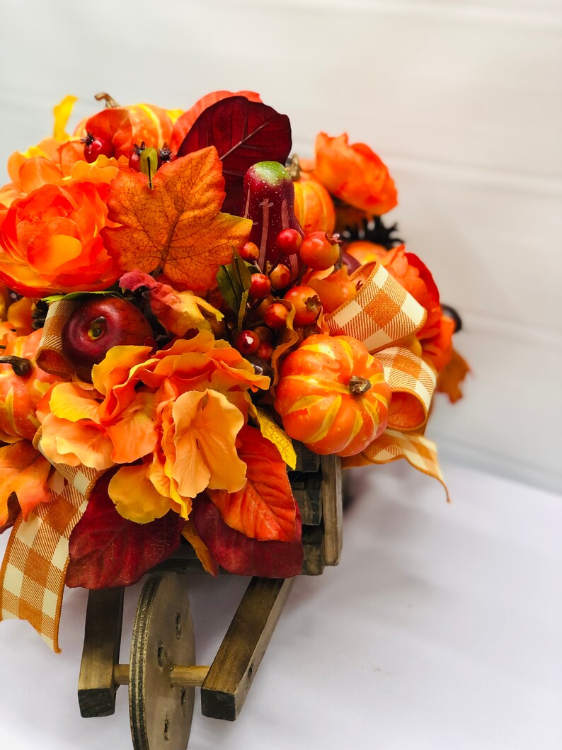 Fall Centerpiecefall Arrangementfall Table Decorfall Floral Etsy