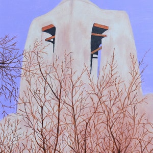 Santa Fe in Winter - Original Acrylic Painting